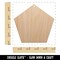 Pentagon Solid Unfinished Craft Wood Holiday Christmas Tree DIY Pre-Drilled Ornament